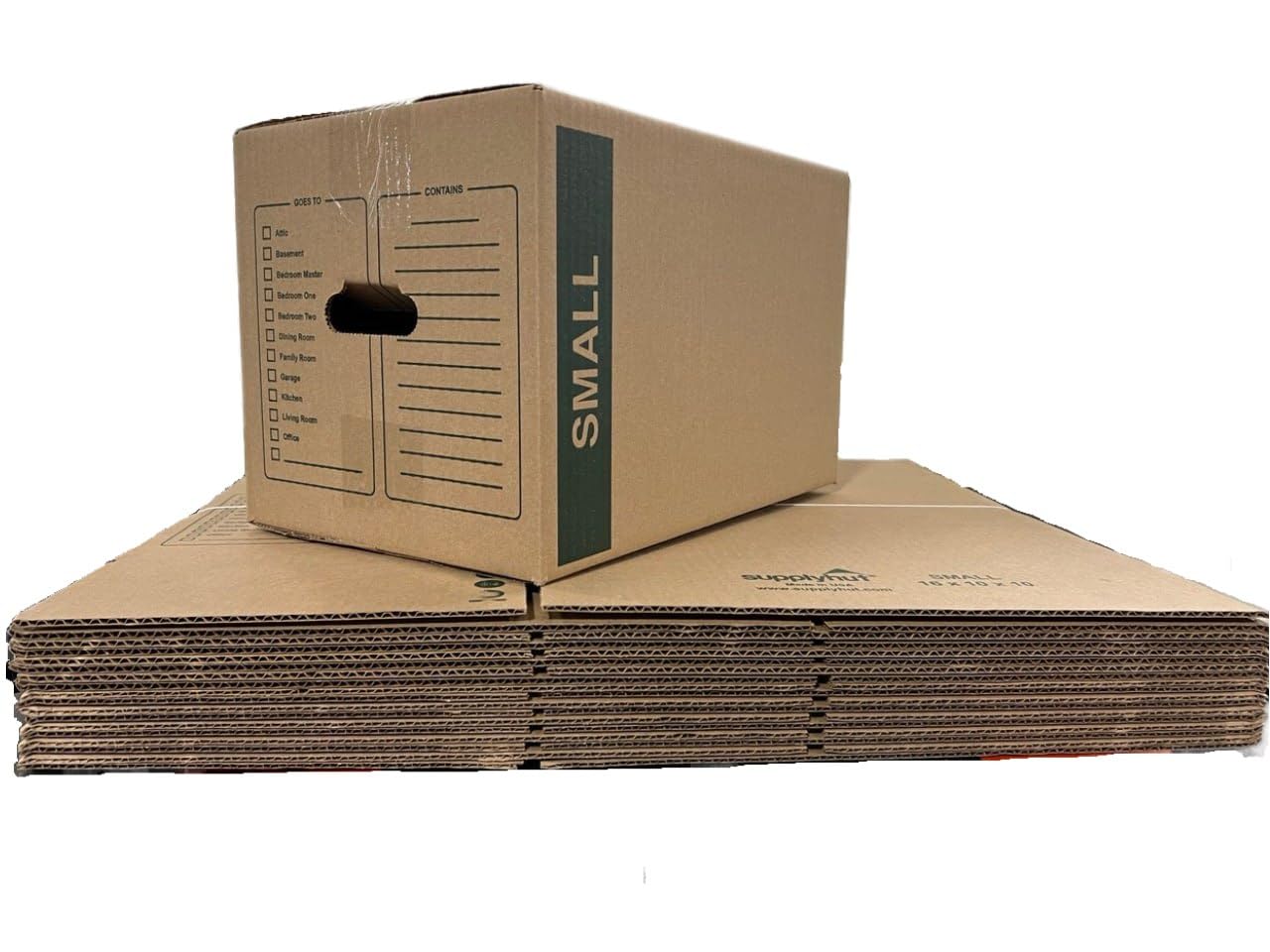 20 - Pack Small Cardboard Moving Boxes 16x10x10 32 ECT With Handles