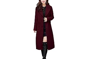 Women's Notch Lapel Mid-Length Wool Blend Winter Coat