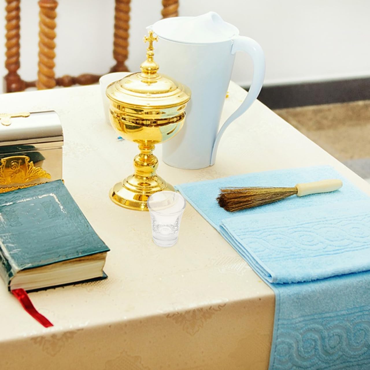 STOBAZA 24 Pezzi Di Bicchieri Sacri In Per La Comunione Bicchieri Per Sacramenti In Mini Bicchieri Da Vino Per Vassoi Standard Per La Comunione Rituali Religiosi E