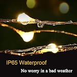Solar String Lights Outdoor, 2 Pack Total 110FT 300 LED Solar Fairy Lights 8 Modes Waterproof Copper Wire Solar Powered Light for Patio Tree Garden Yard Weeding Party Xmas Decor(Warm White)