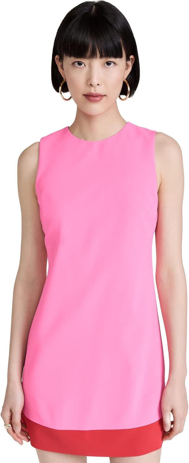alice and olivia coley crew neck dress