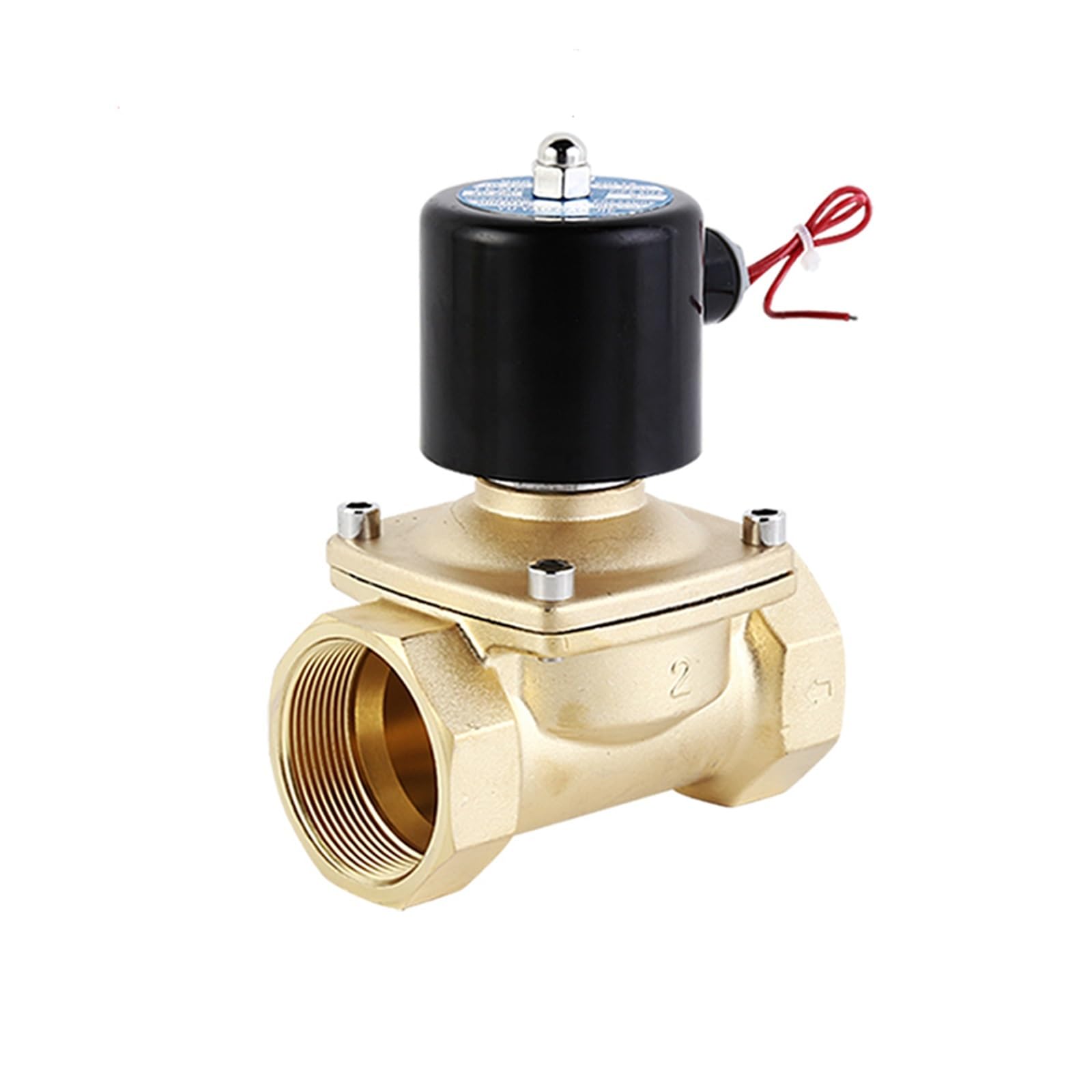 TREDSWQCV 2'' Normally Closed Brass Solenoid Valve 24V 12V 220V 110V Electric(NPT-110VAC-NBR-SEAL)