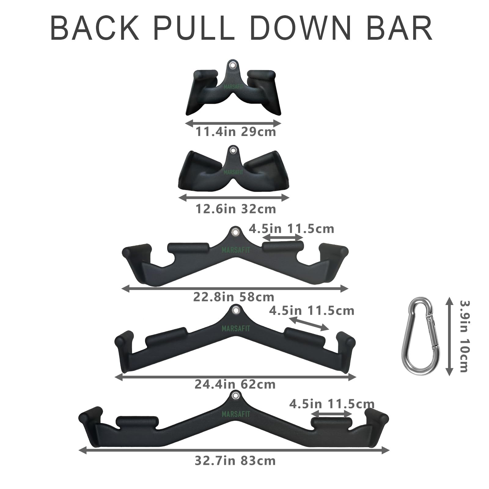 LAT Pulldown Attachments, Wide Grip LAT Pull Down Bar T Bar Row Attachment,V Bar Tricep Bar, Strength Training Back Bar for Home Gym Exercise Cable Machine
