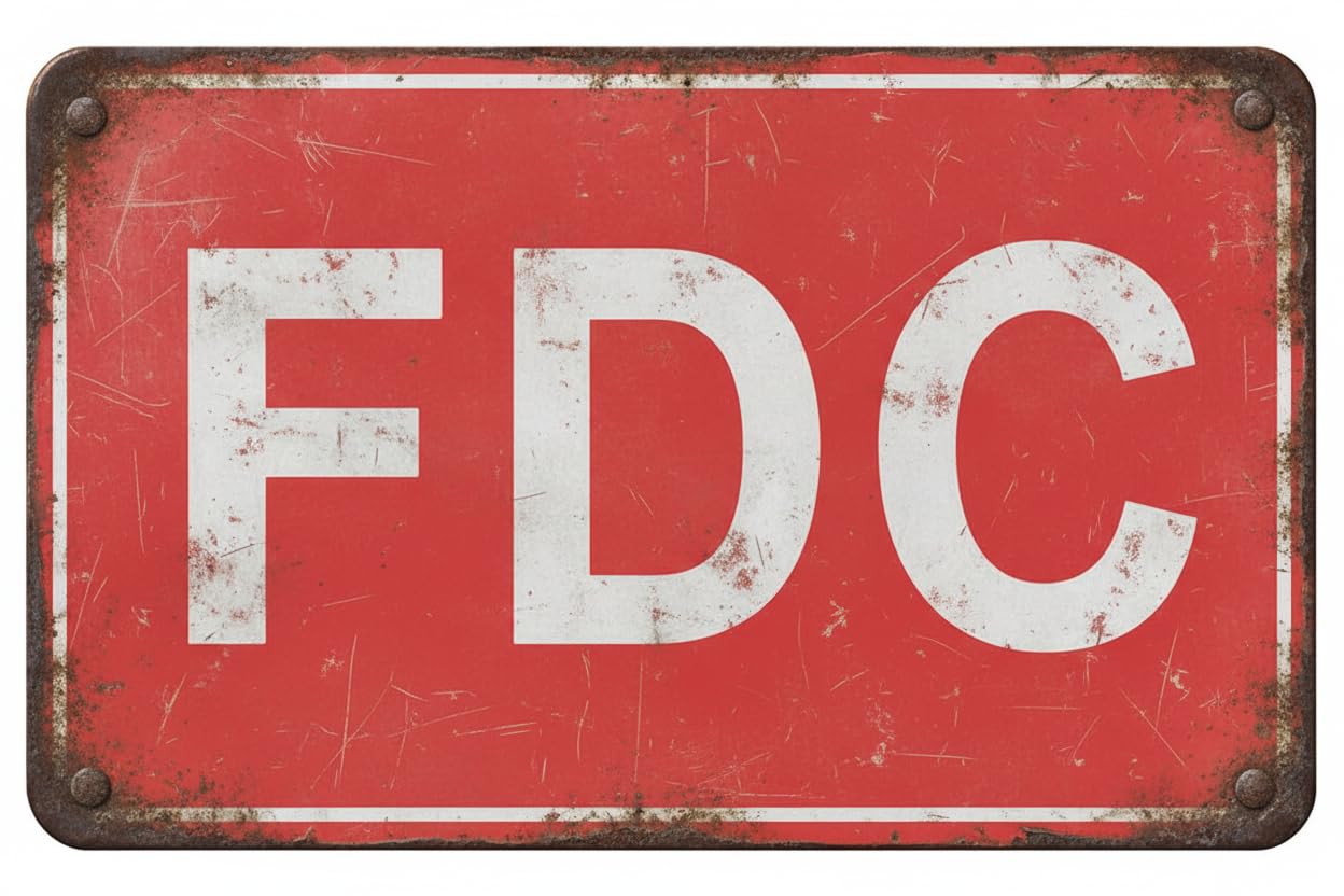 Wall Decor Fdc Sign 8x12Inch Vintage Signs Aluminum Plates Printed