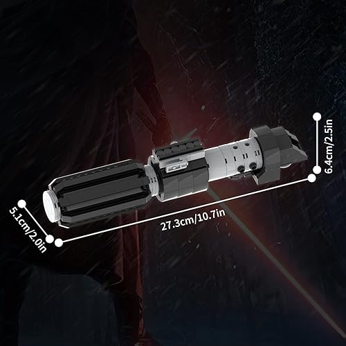 Miniatura 6 de MOOXI -MOC Space Wars Darth Vader Juego de construcción de empuñadura de sable de luz, kit arquitectónico creativo para niños (295 piezas)