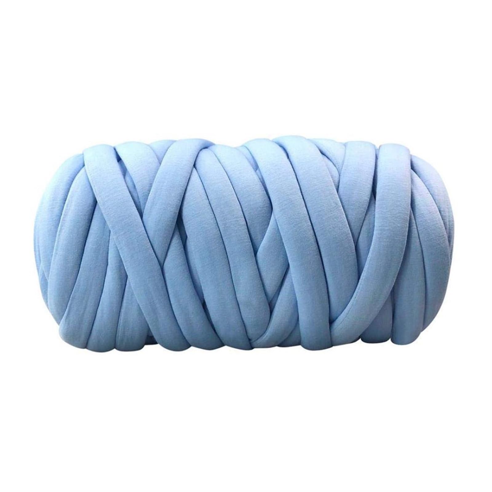 Lana de punto de 1000 g, hilo grueso súper grueso, hilo de tubo de algodón, alternativo, bricolaje, manta de punto voluminosa, hilo de tejer a mano, hilos de tejer (color: azul)