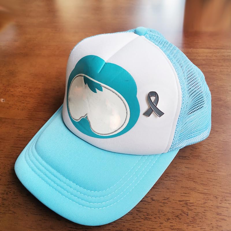 Image of Gray Ribbon Pin 100 pieces Gray awareness Enamel Lapel Brooches for Diabetes Brain Cancer Asthma Parkinson's Disease Awareness