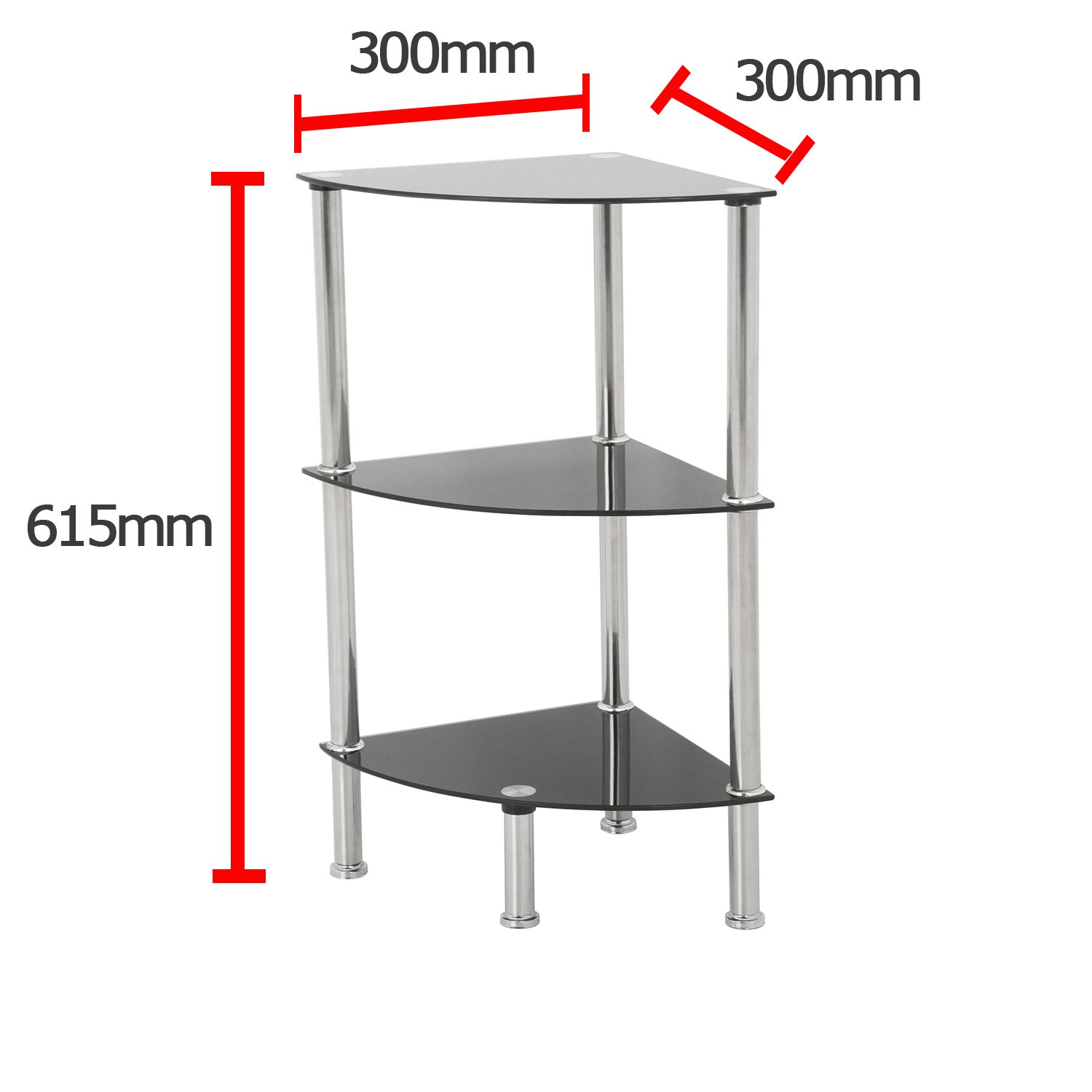 KING Moderno scaffale ad Angolo mensola Bagno Rack Storage System vetrina
