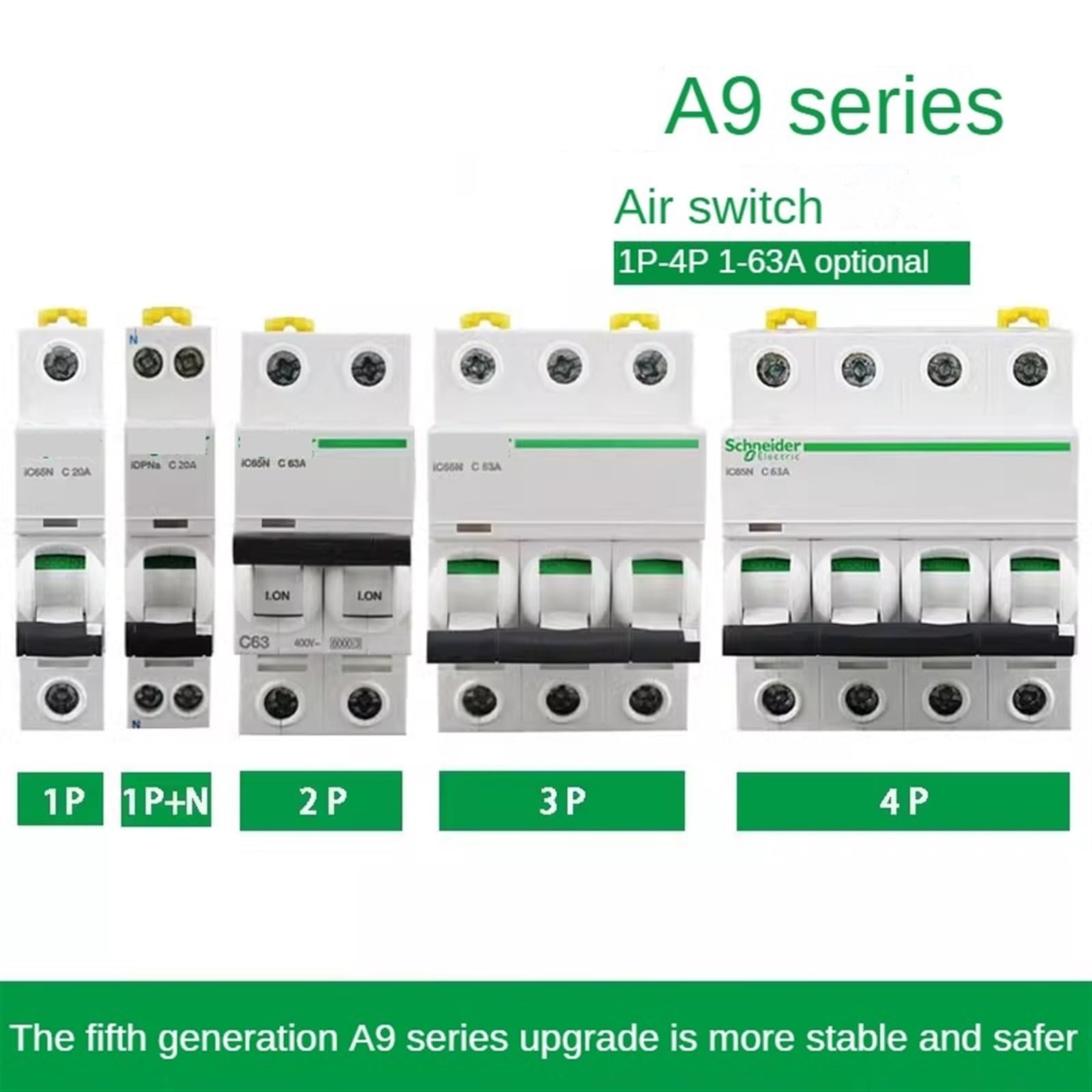MCB Air Switch 1P+N Miniature Circuit Breaker IDPNa IC65N Household 1/2/3/4/6/10/16/20/25/32/40A Air Switch Ac 1Pcs(IC65N 1P N,20A)
