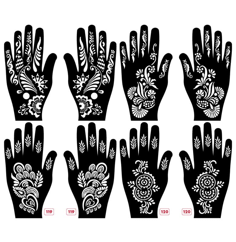 Apcute Mehandi ke Design Latest Mehandi Design Stencils for Girls, Womens, Kids, Unisex Design NO - Apcute-New-19-20-119-120-image-48