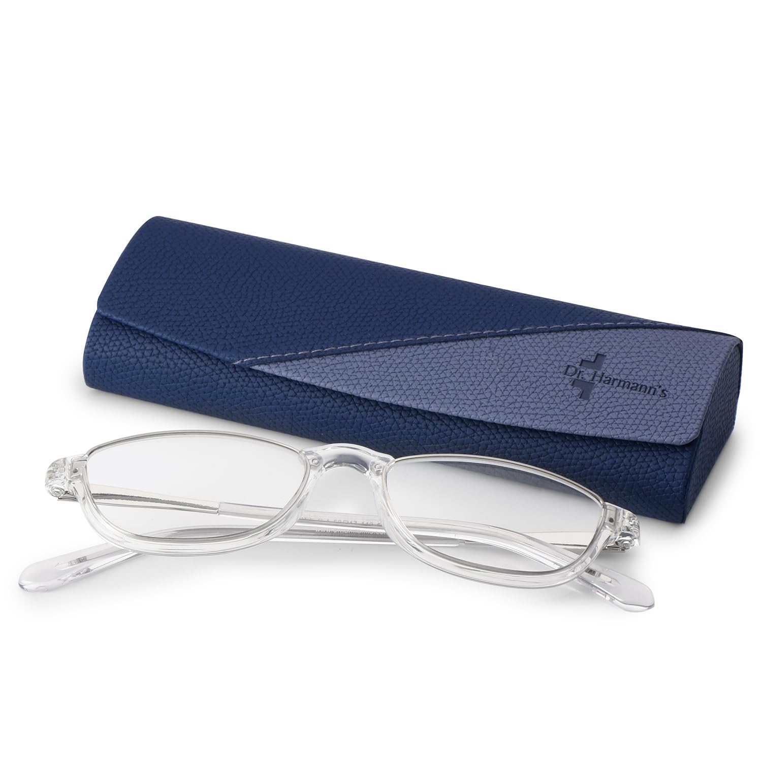 DR.HARMANN'S READING GLASSES® FULL RIM WITH METAL COMBINATION FITTED WITH BLUE BLOCK LENS (Model: iRead ONE Transparent with Silver colour +2.75 with Blue Ray Filter Lens) 3