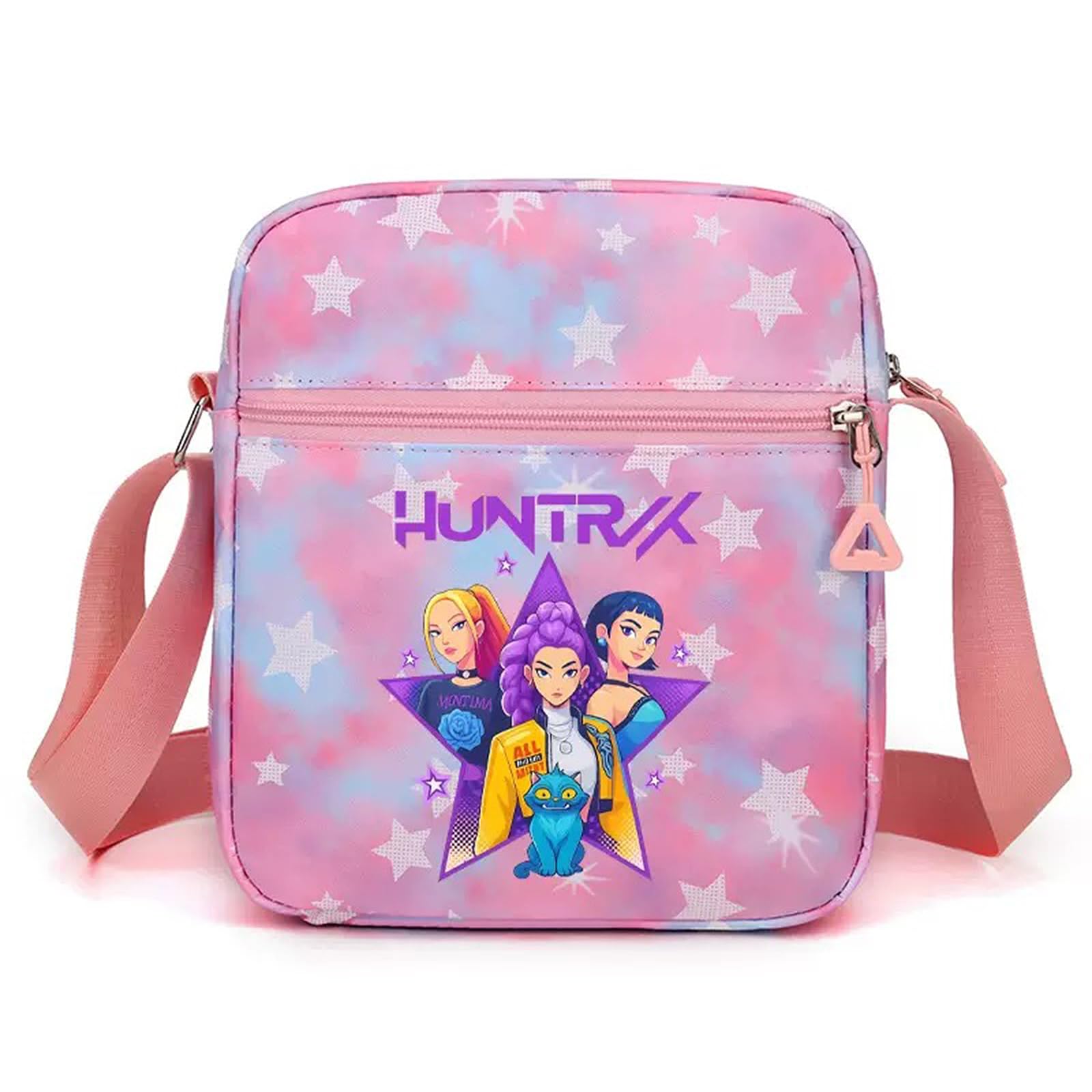 K-pop Crossbody Bag with Zipper Cute Cartoon Shoulder Bag with Adjustable shoulder straps Anime Merch for Womens Birthday