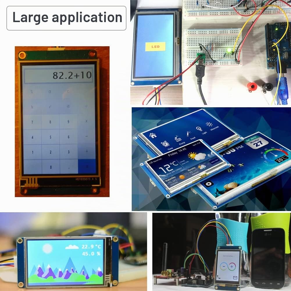 DIYmalls Nextion 2,4" ÉcranNX3224T024 tactile résistif HMI 5V TFT LCD 320x240 pour Arduino ESP32 Board