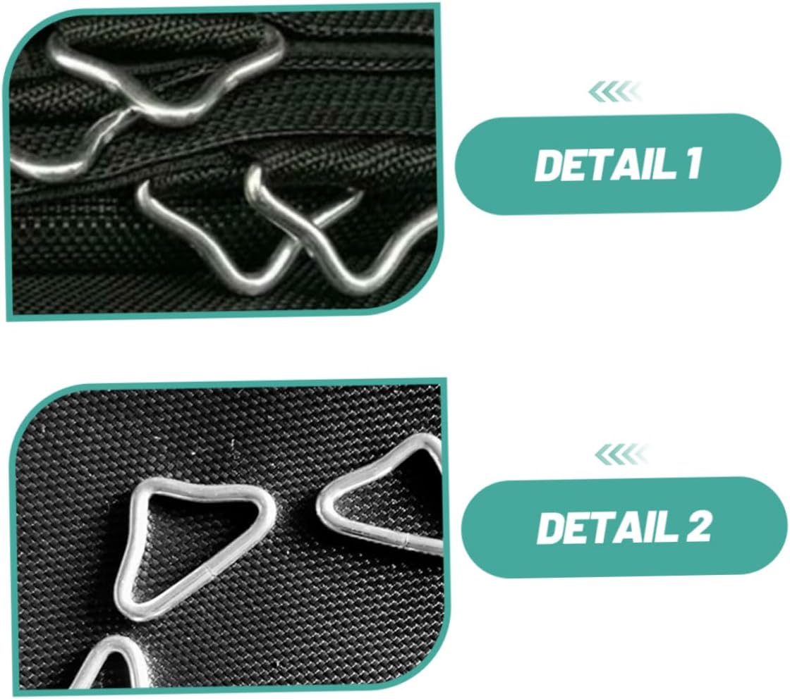 36Pcs Trampoline Parts Portable Triangle Buckles Metal Rings for DIY Trampoline Assembly Enhance Jumping Safety Experience with Sturdy Spring Hooks