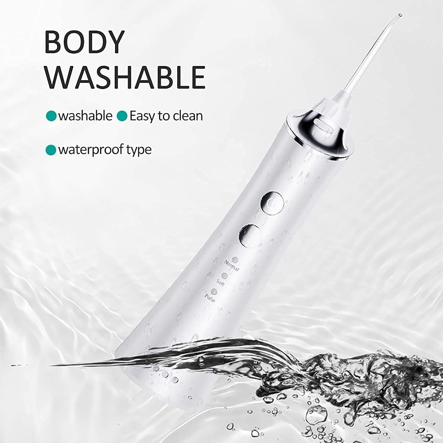 Idropulsore professionale senza fili ricaricabile Irrigatore orale dentale Ultra getto d'acqua for la cura degli apparecchi ortodontici con 5 punte a getto 3 modalità IPX7 Impermeabile Serbatoio dell'