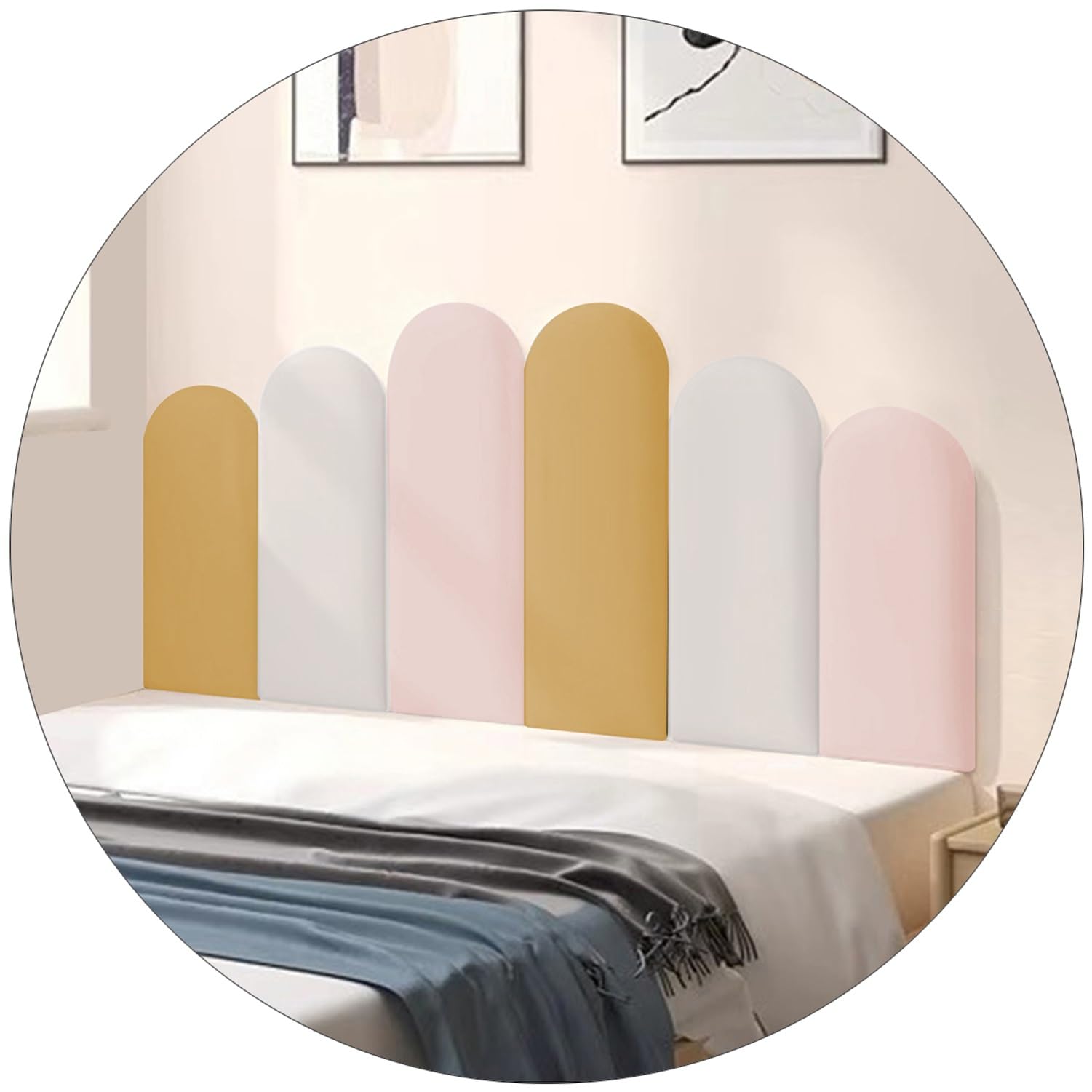 Peel and Stick Wall Panels Upholstered Soft Touch Decorative Wall Stickers for Headboard Bedroom Nursery