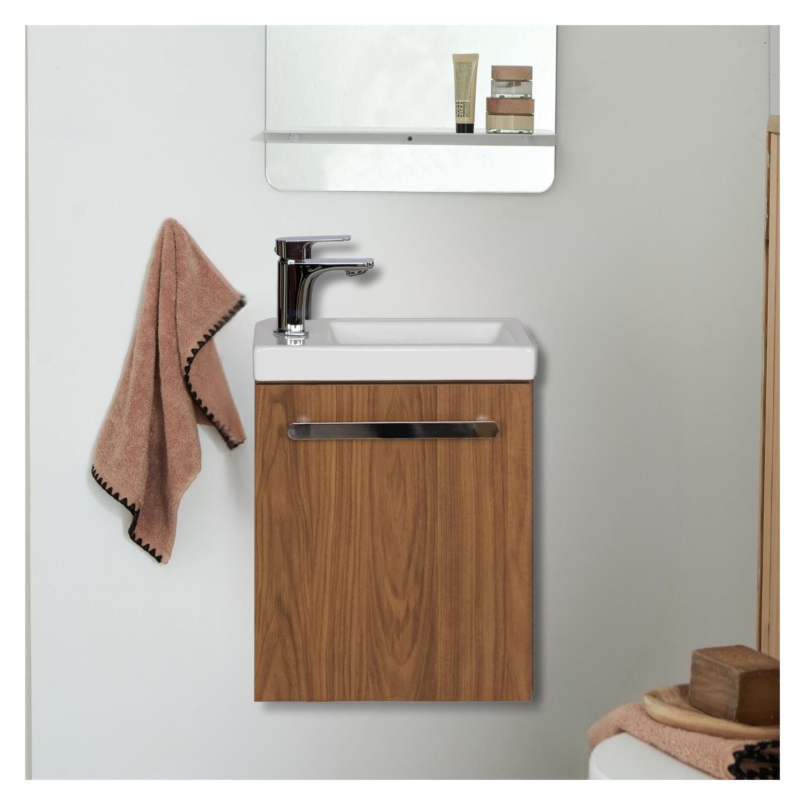 MOB-​IN Lave-​Mains Nevada avec Vasque céramique L 41 x H 53 x P 21,​5 cm