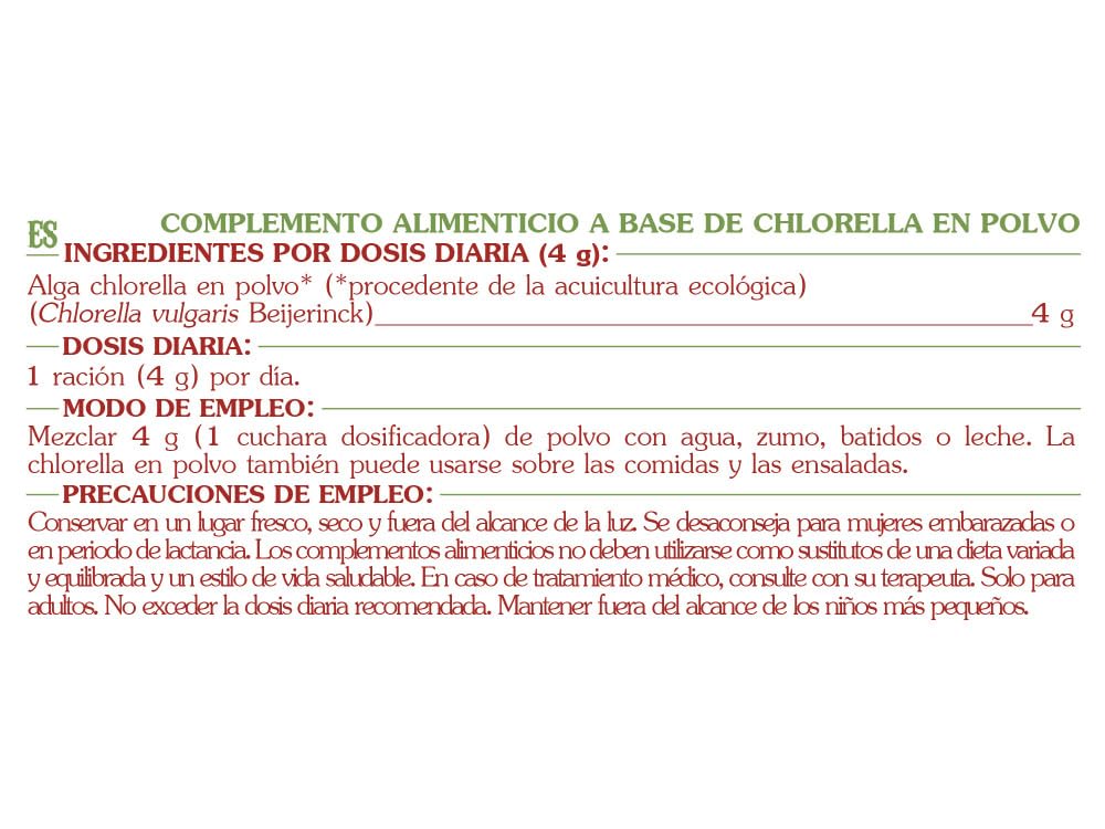 CHLORELLA BIO EN POUDRE * 25 portions/Chlorella poudre 100 g * Antianémique, énergie, hépatoprotecteur, système immunitaire * Garantie Satisfait ou Rembours * Fabriqué en France