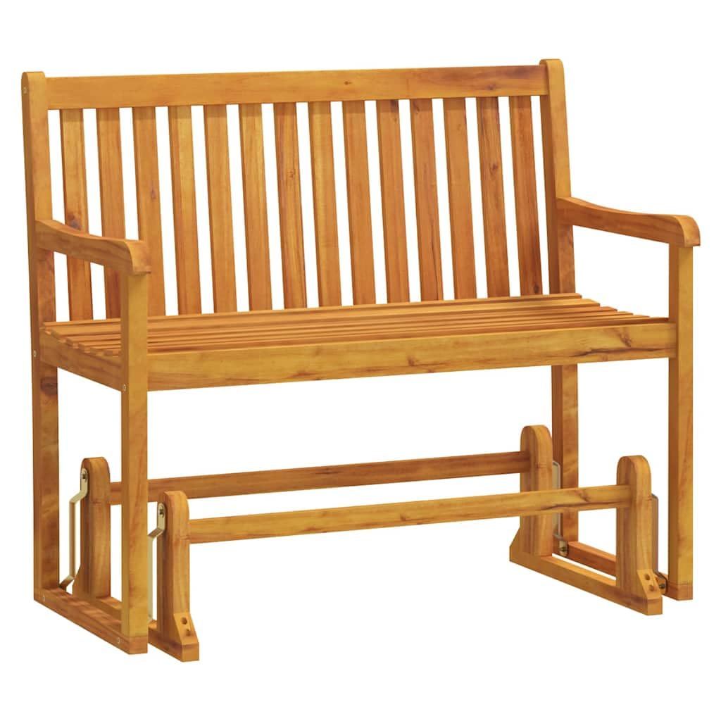 SYDE Banco Balancín de Jardín 110 cm Madera Maciza Acacia | Acabado Aceite, Resistente Intemperie, Mecanismo Oscilante, Uso Exterior Terraza