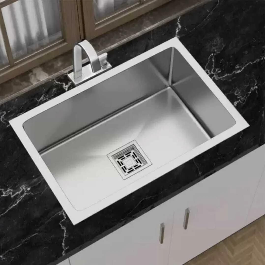 Clay Plus Stainless Steel Digital Kitchen Sink with Integrated Waterfall & Down Faucet Tap, Waste Coupling, Heavy Duty 304 SS Modern Kitchen Sink Single Bowl for Home/Kitchen (Single Bowl 24 * 18)-image-35