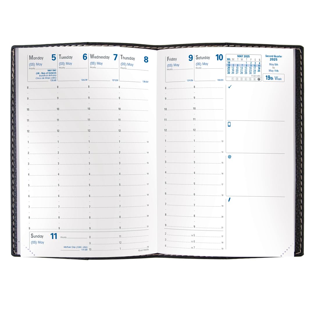 Quo Vadis 2025 Refill For Business Planner- Time Management Appointment Organizer