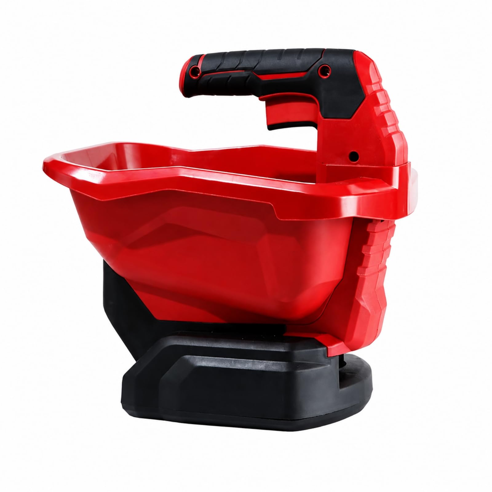 Spanditore Portatile con Tramoggia in Plastica Preciso Spanditore Manuale con Maniglia Integrata Leggero Spandiconcime Serbatoio in PP, Rosso