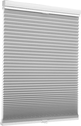 Miniatura 10 de Pumkust Persianas plisadas sin cordones personalizadas, parte superior abajo, opacas con aislamiento térmico, pantalla celular con el diámetro de
