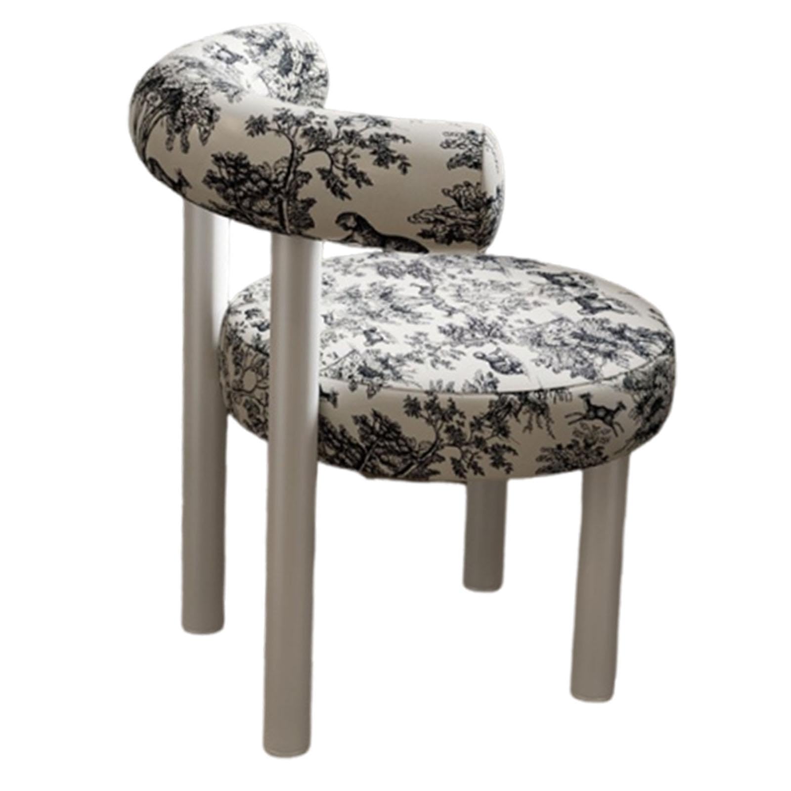 Vanity Chair Stable Decoration Comfortable for Apartment Living Room Bedroom White Leg-image-32