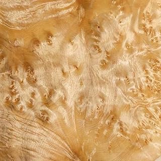 4pcs Handmade Burma Golden Camphor Burl Wood Veneer Restoration Sheets Natural Wooden Sticker DIY Material(Overall Size:4x33x29CM)(Flat Cut)