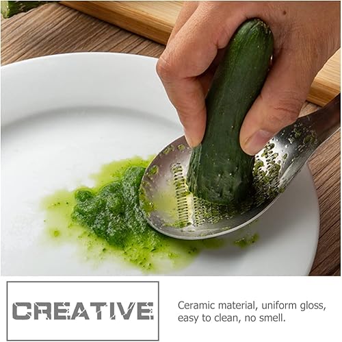 Miniatura 6 de Hemoton Queso Zester - Ralladores de queso para cocina, molinillos de ajo de acero inoxidable, rallador de jengibre, cuchara Zester, rallador de