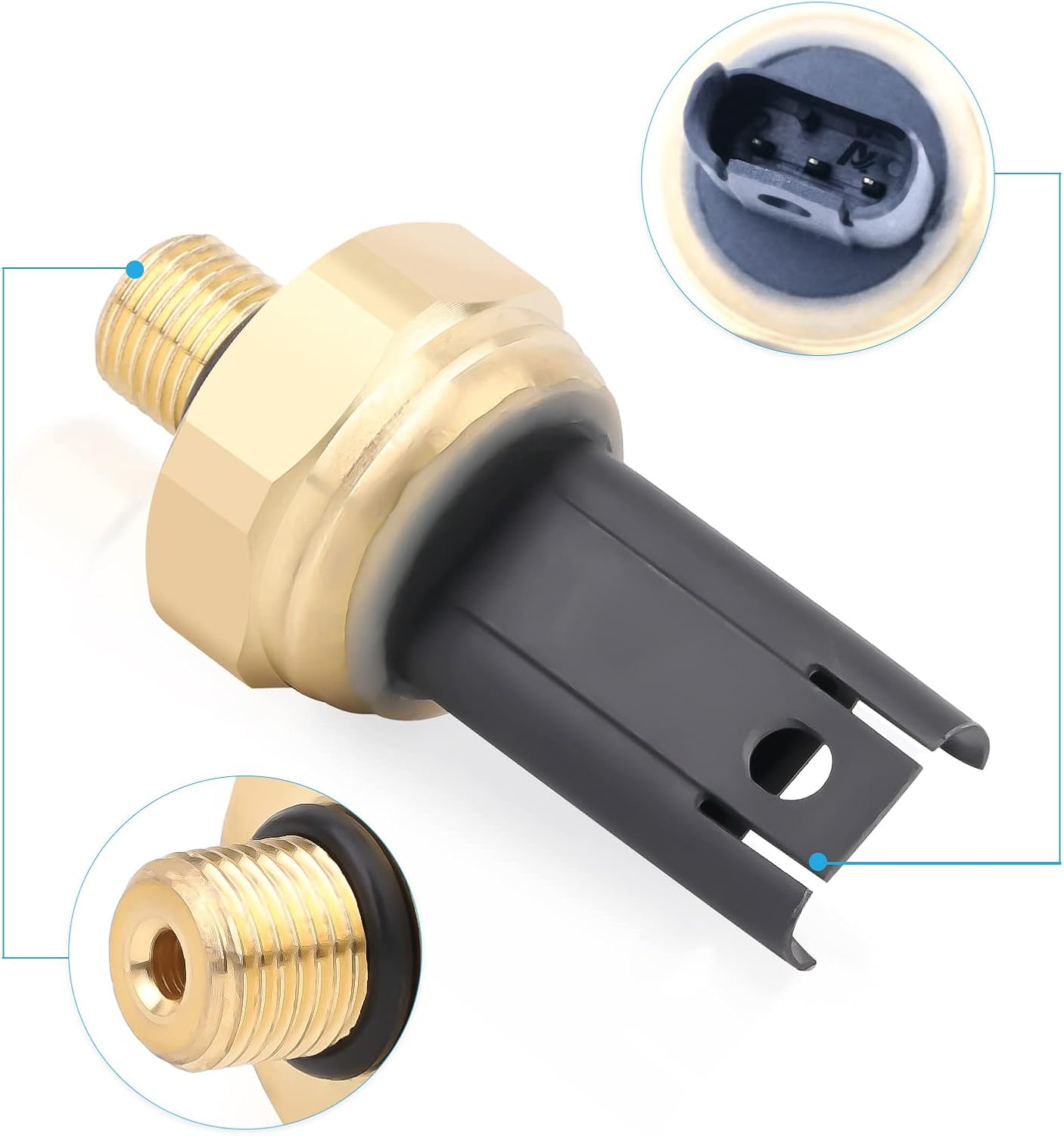 13537614317 Fuel Injection Pressure Sensor compatible with 2006-2012 1 Series M,335d,335i,335i xDrive,335is,335xi,535i,535i ,535xi,550i,650i,740i,740Li,750i,750Li,760Li,M3,X3,X5,X6.