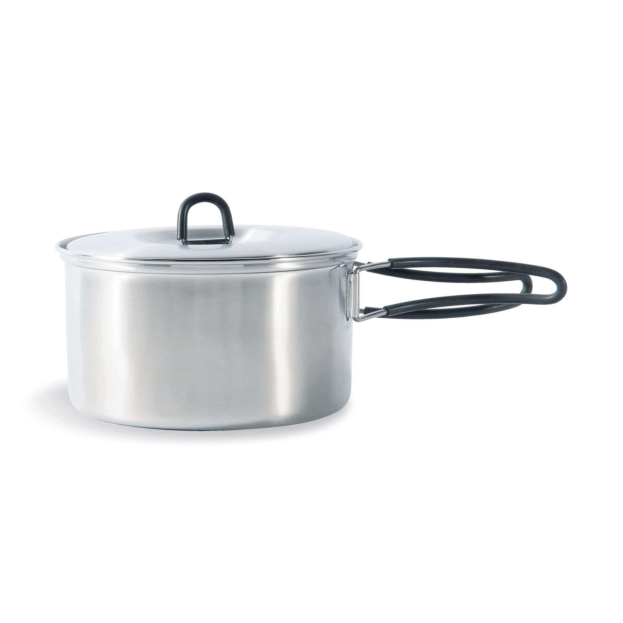 Tatonka Zestaw naczyń kempingowych Cookset Regular (5-częściowy) – naczynia ze stali nierdzewnej z patelnią i 2 garnkami z pokrywkami – w zestawie torba transportowa – nierdzewne, wolne od substancji