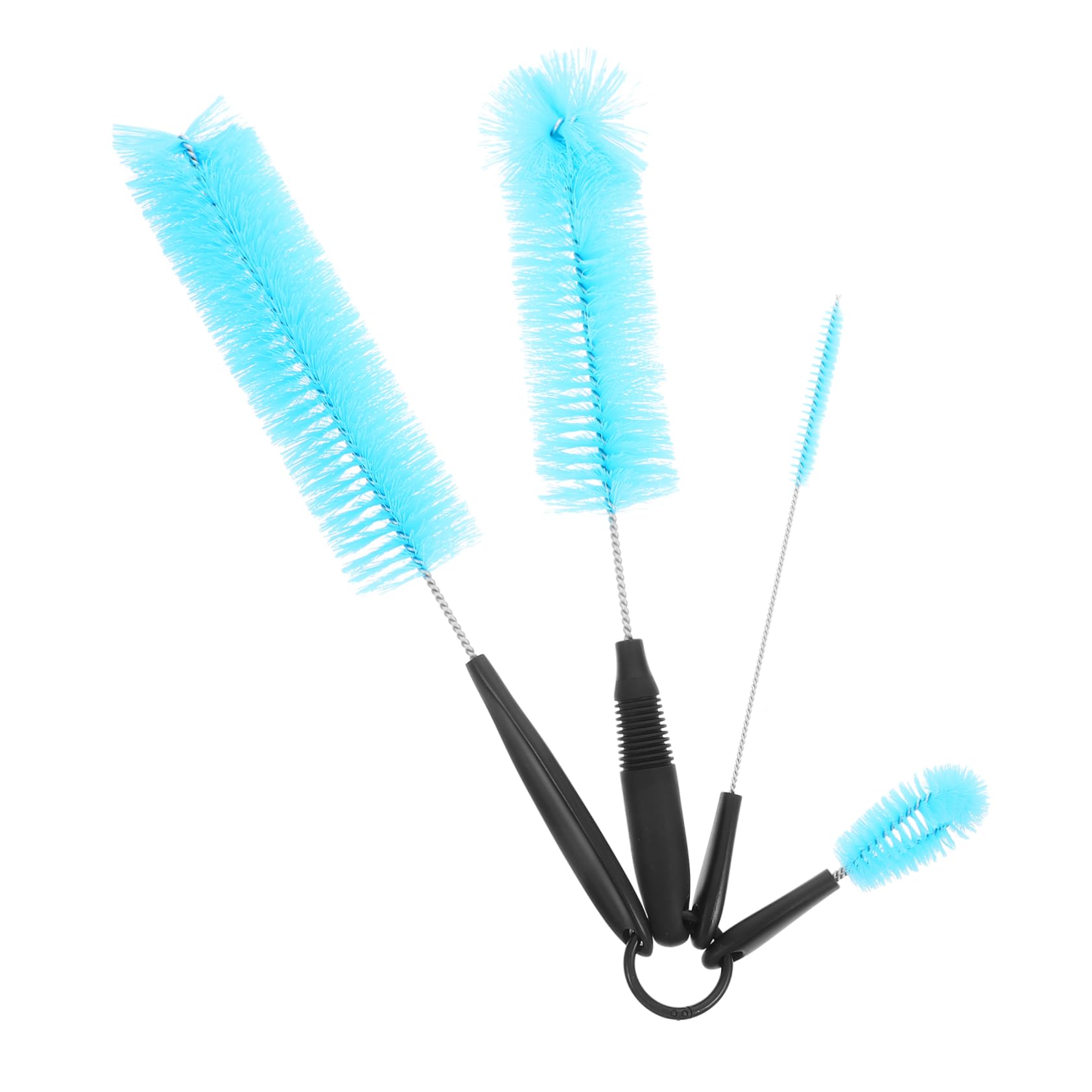 KICHOUSE 4pcs Long Handle Brush Water Bottle Cleaning Scrub Brush Waterbottle Washing Brush Bottle Cleaning Brush Water Cup Clean Brush Water Cup Brush Bottle Scrubber Brush Nylon Blue