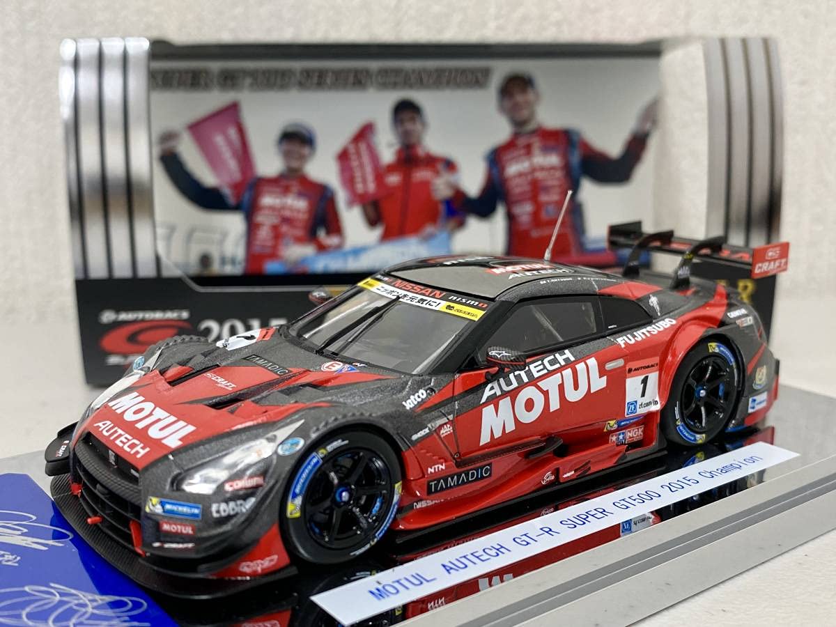 エブロ。1/43スーパーGT5002015フジMOTUＬ。 ミニカー SUPER GT500 MOTUL AUTECH GT-R RD.3 Fuji エブロ 1/43
