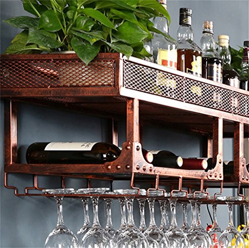 Soporte para botella de vino LUNEZY doble capa vintage metálico miniatura 3