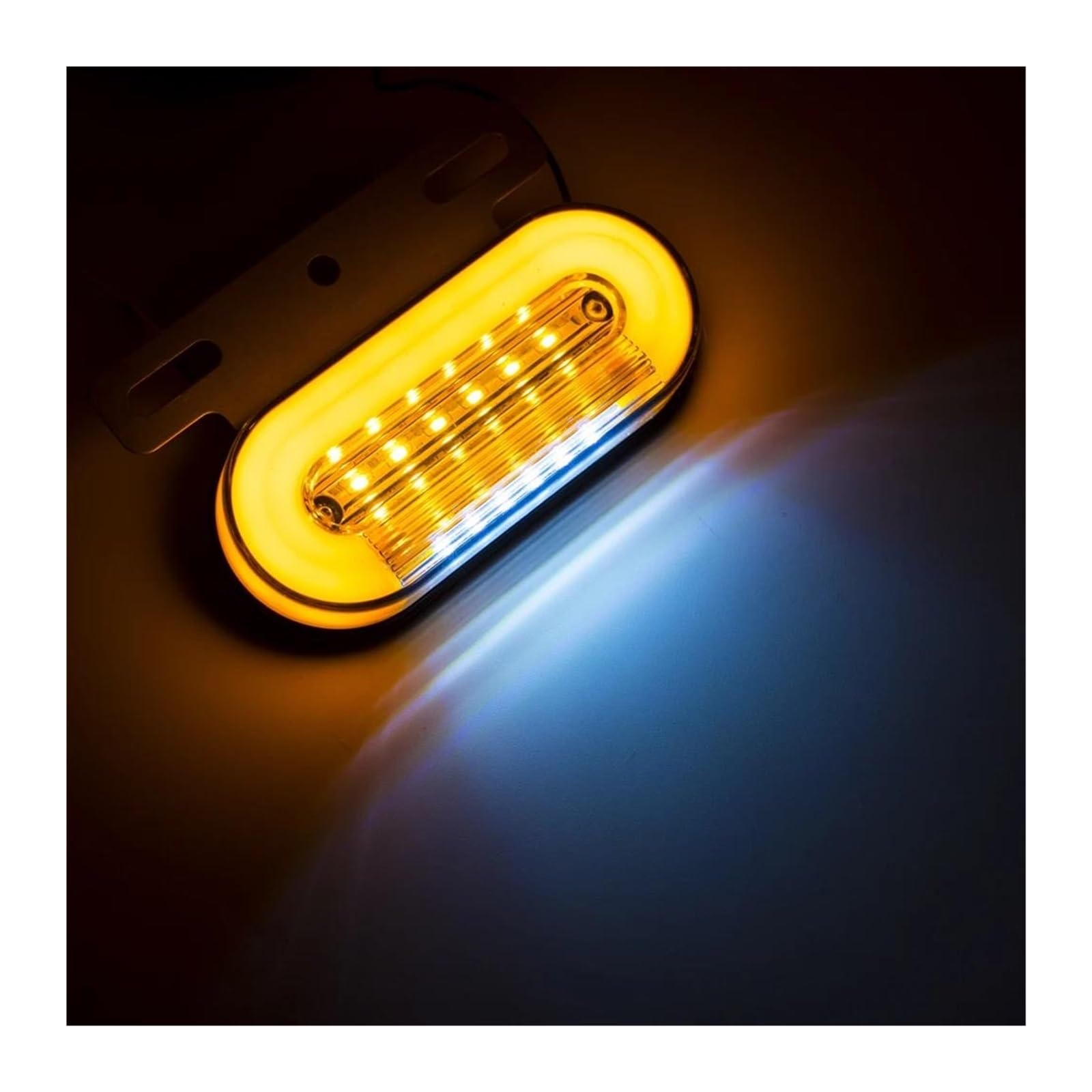 Luz Trasera Luces LED posición Lateral para Coche y camión 4/8 Unidades 12 V/24 V luz Trasera Advertencia 3 Modos para Remolque y camión. Luz Indicadora Freno(8X Yellow)