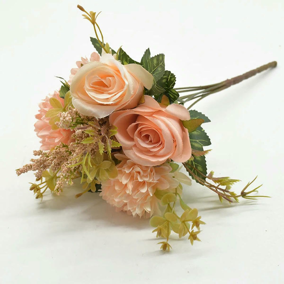 CVJdfhRE fake flowers， Artificial Flowers Bouquet European(Champagne)