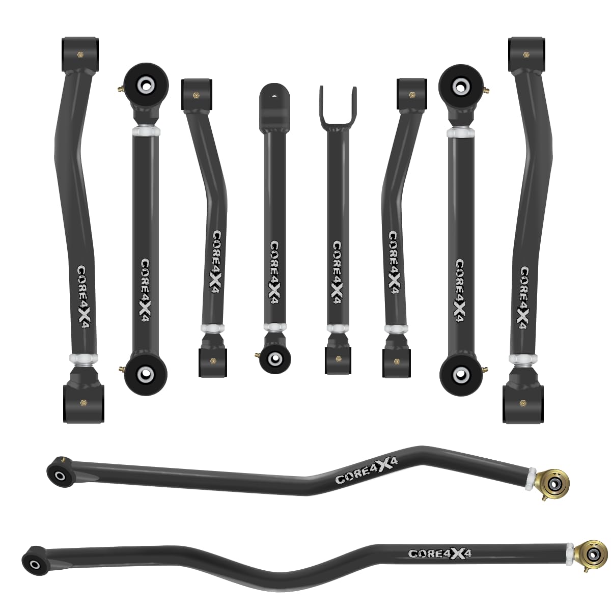 CORE 4X4 - Jeep Wrangler JK/JKU 07-18 10pc Cruise Series Adjustable Control Arm, Track Bar Kit