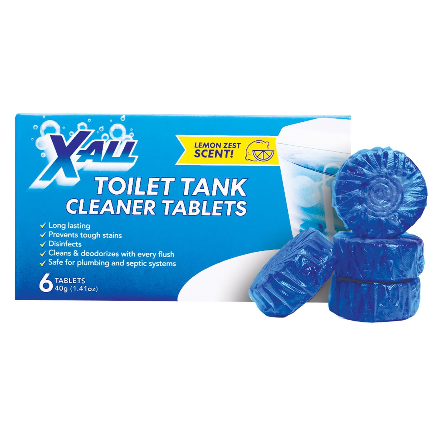 Amazon.com: X-ALL Blue Toilet Tank Cleaner Tablets – Heavy-Duty
