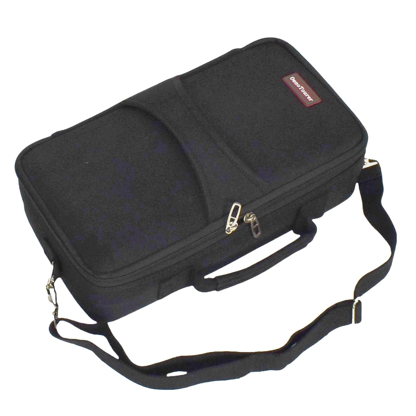 Borsa termica per trasportare bottiglie di vino, liquori e birra da viaggio. Le bottiglie sono infrangibili se cadono fino a 1,8 m., nero, Medium, 2 bottiglie