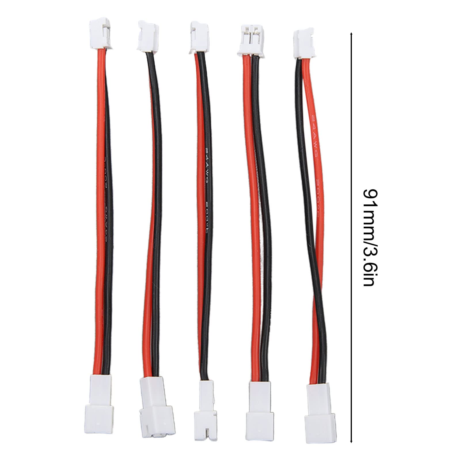 5 Pezzi Cavi Adattatore PH2.0 Maschio-Femmina Per Batteria Lipo - Prolunga 9cm Per Axial SCX24 1/24 RC Crawler - 4