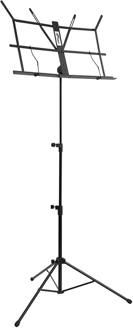 TIGER MUS49-BK Portable Easy-Folding Sheet Music Stand - Black