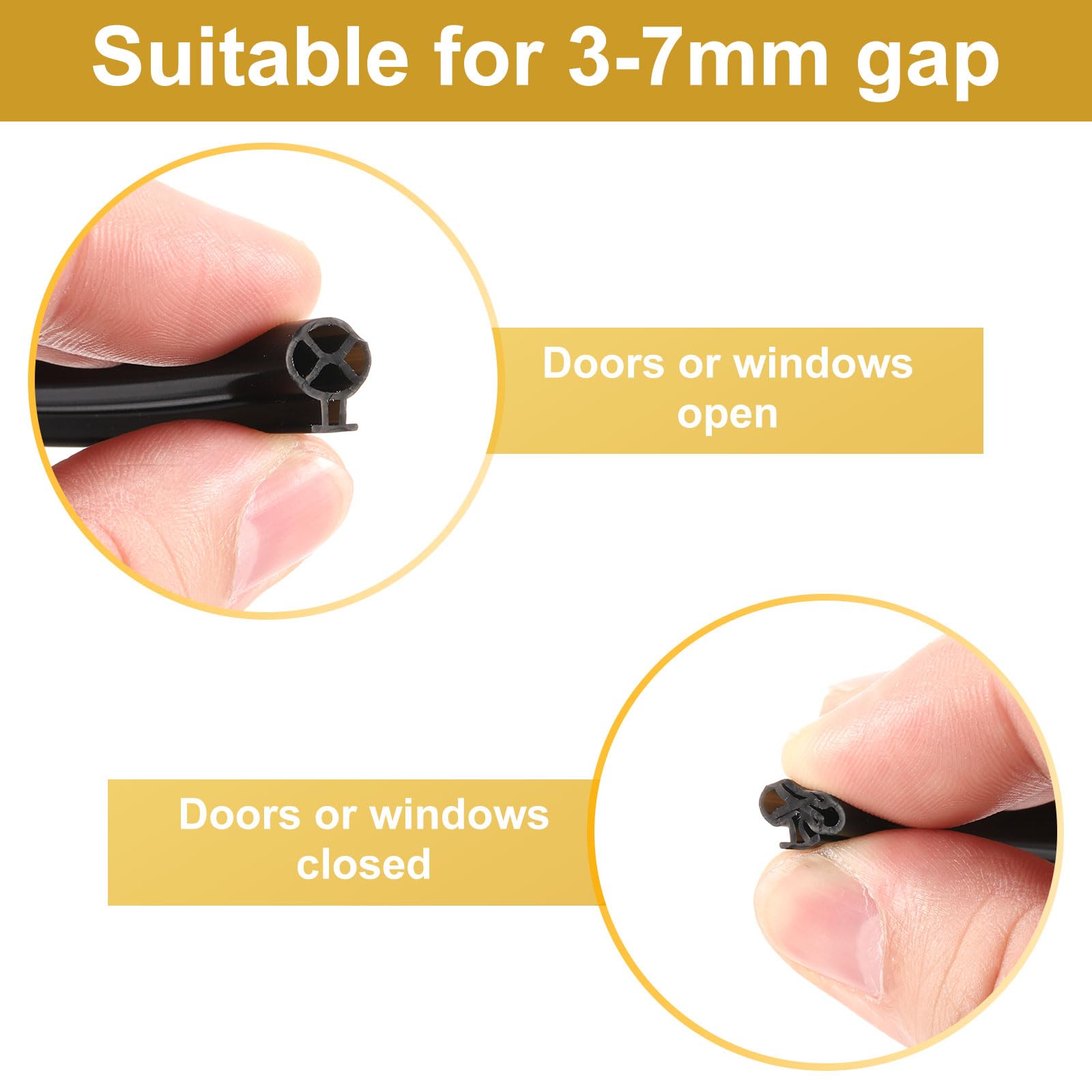 PATIKIL Window Weather Stripping Door Seal - Image 4