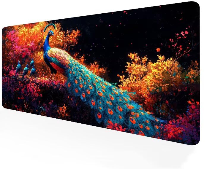 Tapis de souris gamer XXL grand tapis souris bleu accessoire bureau de 3mm