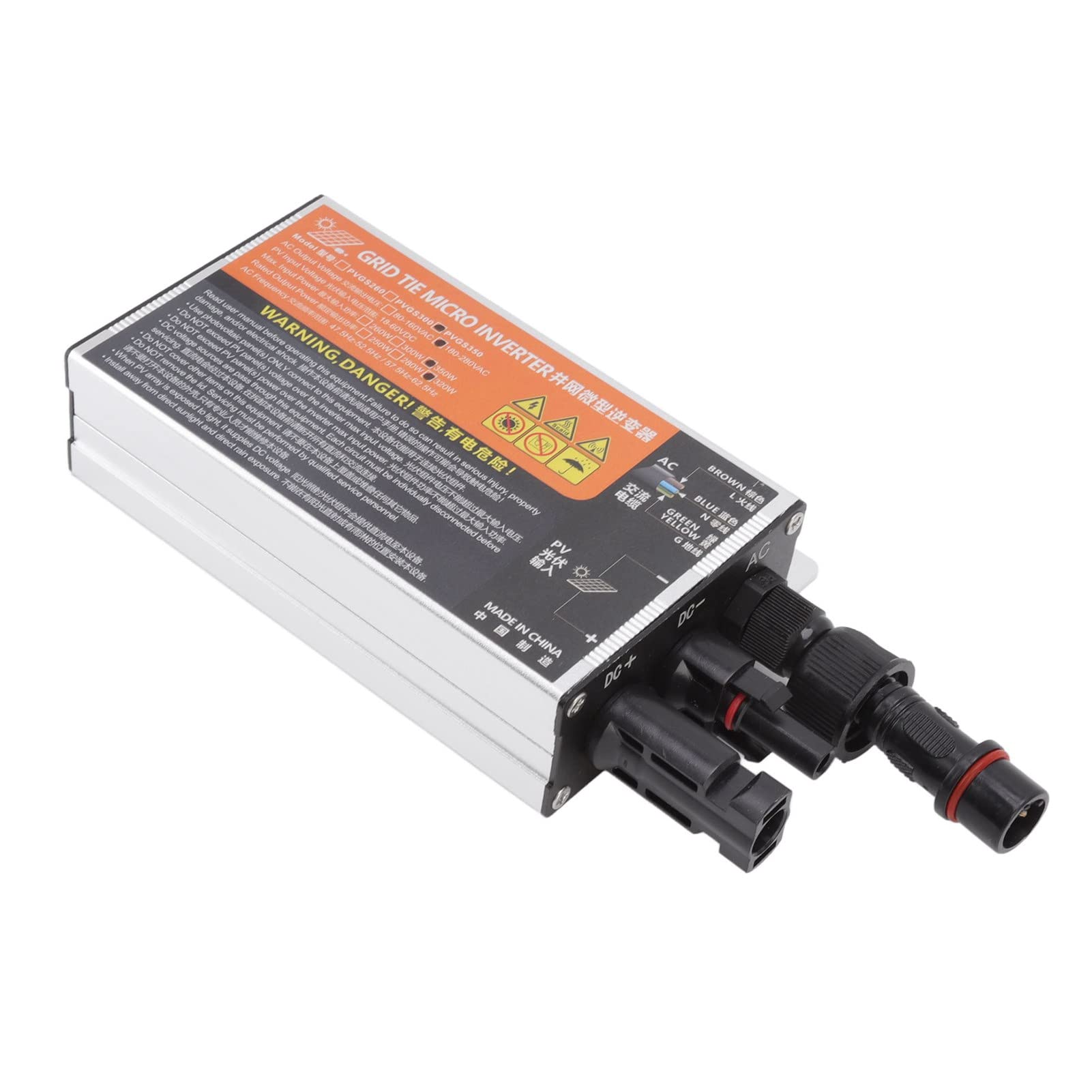 Cryfokt Mikroinwerter Solarny o Wysokim Współczynniku Konwersji Wodoodporny Inwerter Sieciowy do Systemów Wytwarzania AC220V (PVGS-350W(18-60V)-AC220V)