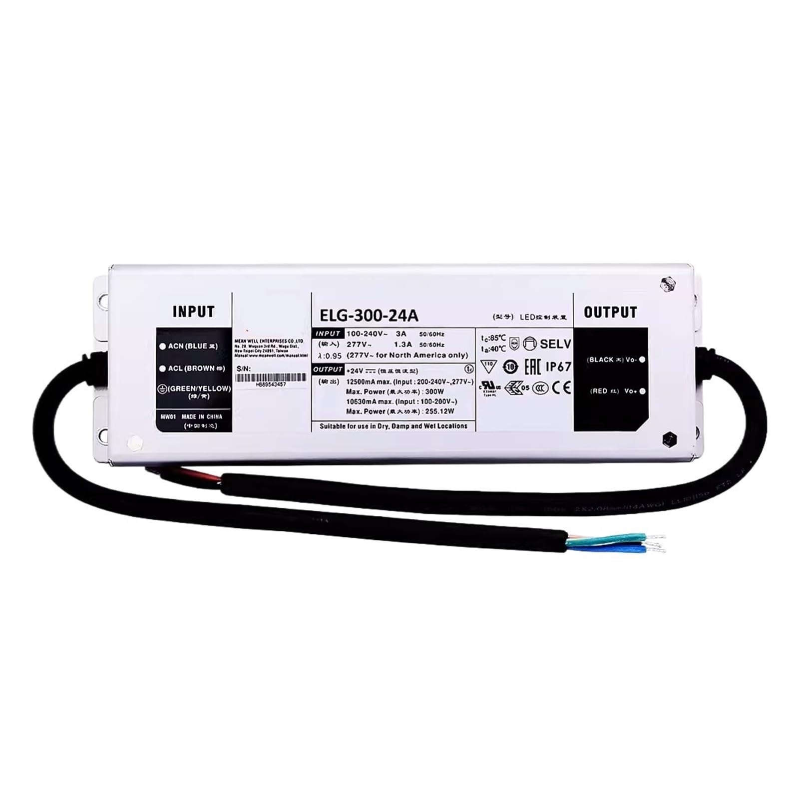 SWEWDSQG Constant current switching power supply ELG-300-12A ELG-300-24A ELG-300-12A/24A 12V24V(ELG-300-24A 24V)