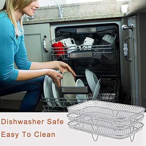 Miniatura 6 de Air Fryer Rack fit for Ninja Dual XL Air Fryer,Multi-Layer Dehydrator Rack Toast Rack for Ninja Foodi DZ201 DZ40 Air Fryer