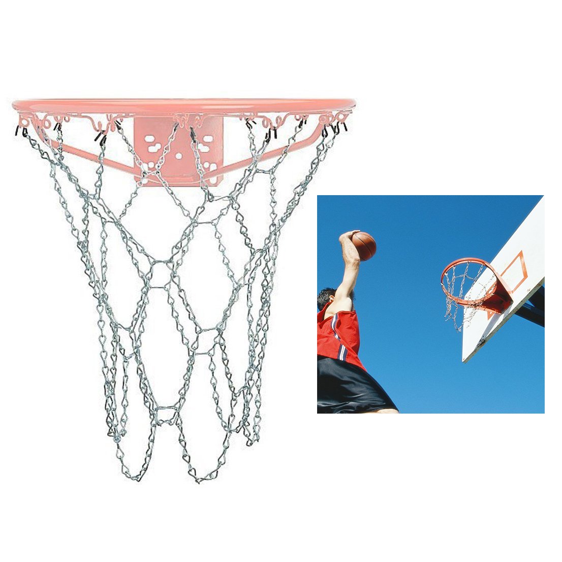 Rete Basket in Metal con Catenella Molto Resistente