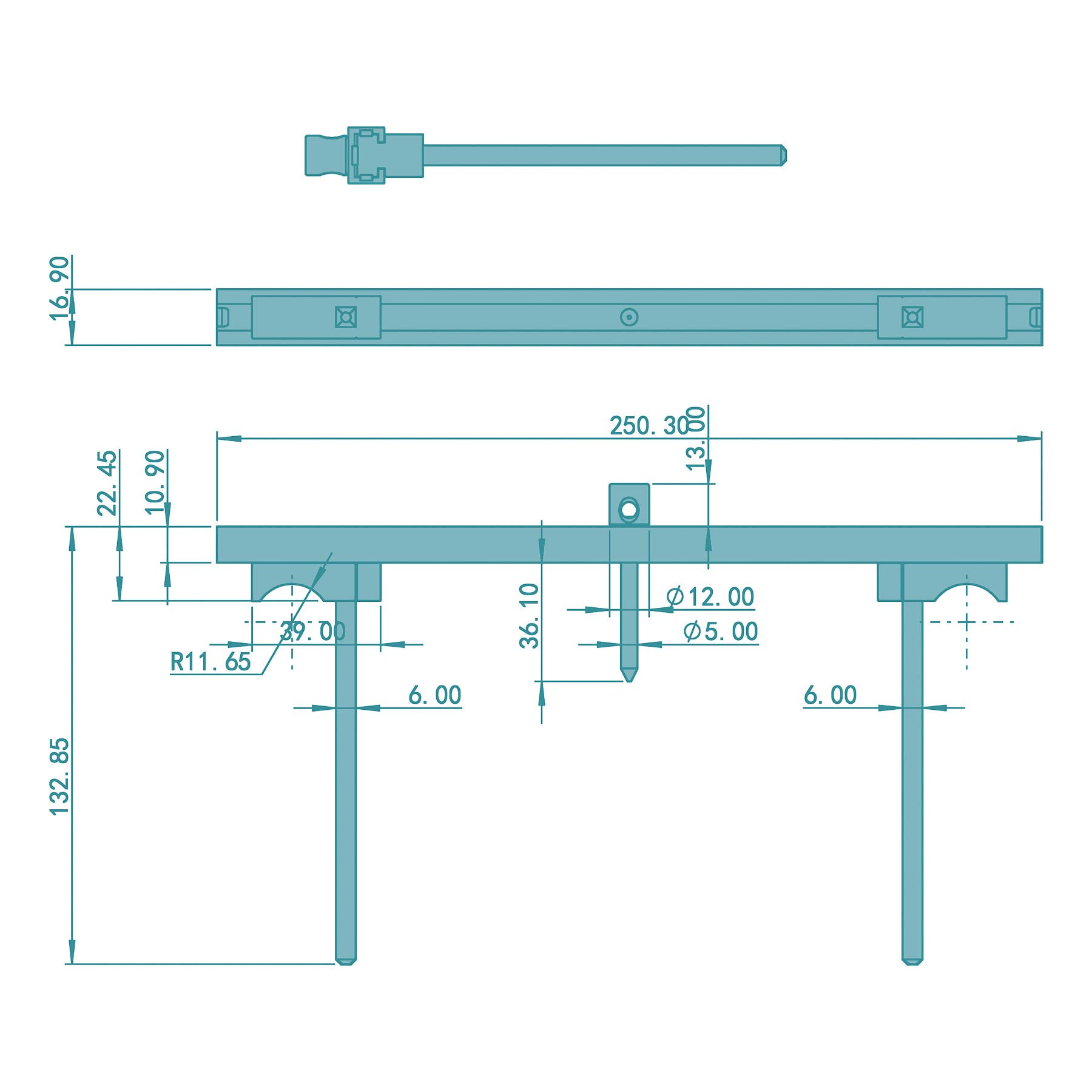 Tool FE-ML002 Jauge de cylindre en aluminium Argenté