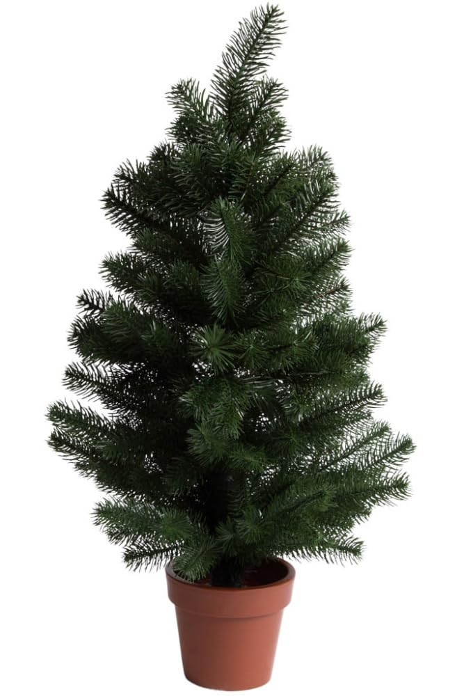 künstlicher Tannenbaum Karpaten im braunen Kunststofftopf, ca. 70 cm Gesamthöhe
